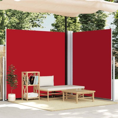 vidaXL Copertină laterală retractabilă, roșu, 220x600 cm 318017 foto