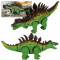 Dinozaur Triceratops electric cu baterii, lumini si sunete, miscari realiste, verde