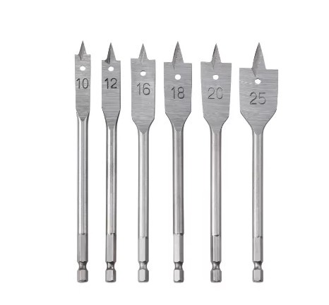 STERN. Set 6 burghie plate pentru lemn 10-25 x 150 mm