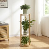 Suport plante Sastamala 80x31x31cm natur/alb cu 3 rafturi [en.casa] HausGarden Leisure, [en.casa]