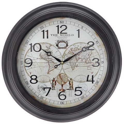 Ceas de Perete Vintage World Map 61392 Ceas de Perete Vintage World Map 61392