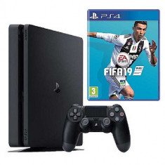 SONY PlayStation 4 Slim 1 TB, negru + FIFA 19 foto