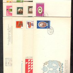 ROMANIA.1973 Lot 19 serii si colite FDC-uri LL.81