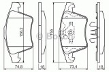 Set placute frana,frana disc VW MULTIVAN V (7HM, 7HN, 7HF, 7EF, 7EM, 7EN) (2003 - 2015) BOSCH 0 986 494 203