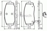Set placute frana,frana disc KIA PICANTO (BA) (2004 - 2011) BOSCH 0 986 494 594