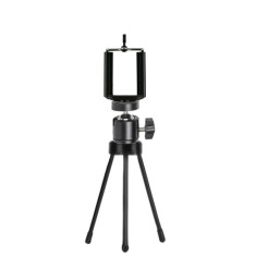 Mini trepied pentru telefon cu brat flexibil, suport smartphone universal cu montura 1 4 inch, lungime trepied 13.5 cm, stand stabil pentru fotografie