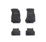 Covorase Auto Cauciuc Tip Tavita Audi A4 B9 (2015-2024) ALM, Negre, Margine Inalta, Fara Miros, Fixare Podea