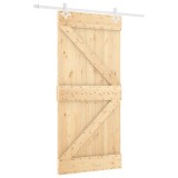Usa glisanta cu set feronerie, 100x210 cm, lemn masiv de pin
