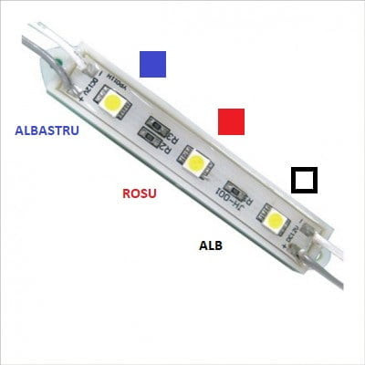 Modul 3 SMD 5050 12V CU 3 culori ALB-ROSU-ALBASTRU Automotive TrustedCars foto