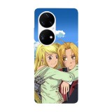 Husa compatibila cu Huawei P50 model Winry and Edward Full Metal Alchemist, Silicon, TPU, Viceversa