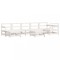 Set mobilier relaxare gradina, 8 piese, alb, lemn masiv de pin