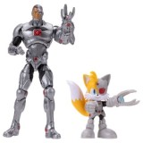 DC x Sonic the Hedgehog Set 2 figurne articulate Cyborg &amp; Tails