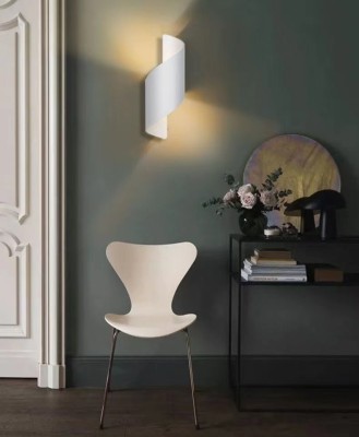 Aplica pentru exterior Spirala Alba, model arhitectural, lumina calda - 9020 foto