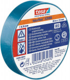 Tesa PRO tesaflex, bandă electrică, adezivă, PVC, 15 mm, albastru, L-10 m