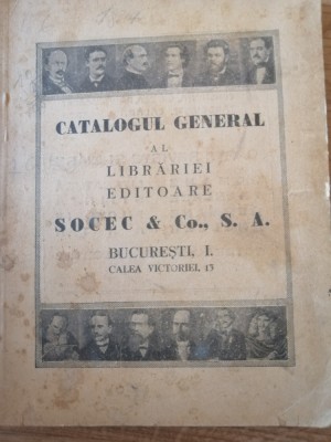 Catalogul general al librariei editoare Socec &amp;amp; Co. foto