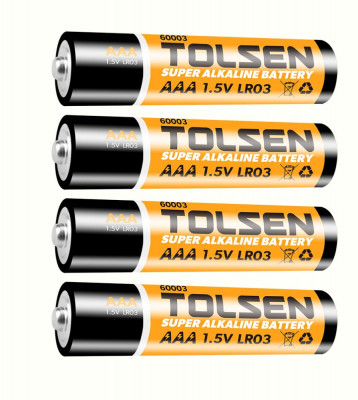 Baterii Super Alcaline AAA, LR03, set 4 bucati, 1.5 V, zero foto