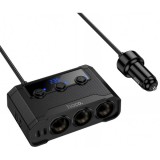 Incarcator Auto HOCO Z64, 15.5W, 3.1A, 2 x USB-A - 2 x USB-C - 3 x Extensie Bricheta, Negru