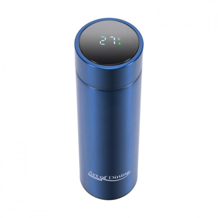 Termos Heinner, inox, 450 ml, indicator led pentru temperatura, Albastru