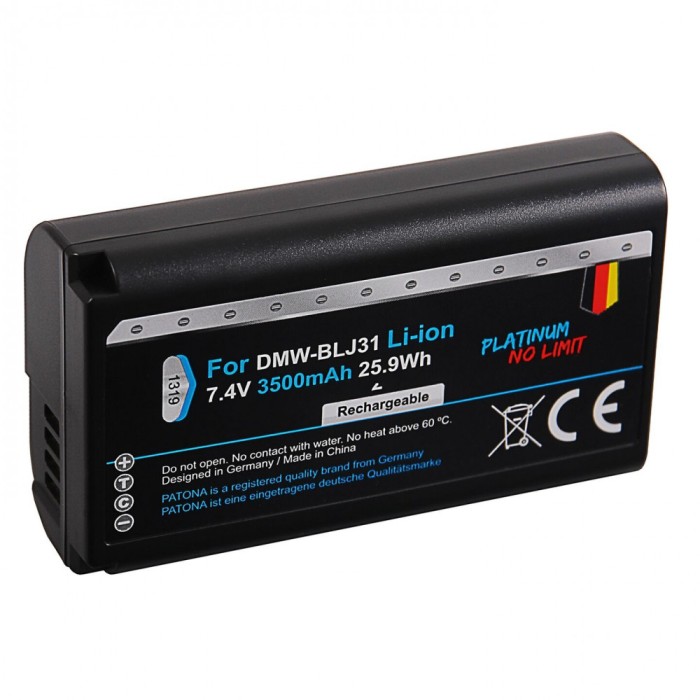 Acumulator Patona Platinum DMW-BLJ31 3500mAh replace Panasonic Lumix DC-S1 DC-S1R DC-S1H-1319