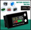 Indicator stare monitor SOC acumulatori solar fotovoltaic vehicul bicicleta rulota 8-100V color cu alarma si sonda temperatura
