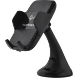 Suport auto W001, eMazing, pentru &icirc;ncărcare wireless prin inducție 10W, negru