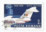 Romania, LP 722/1970, 50 de ani de aviatie civila in Romania, eroare 6, obl., Stampilat