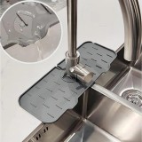 Cumpara ieftin Covoras din silicon anti-picurator pentru lavoare, dimensiune 36,5 x 14 cm, culoare Gri