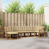 Cumpara ieftin Set de canapele de exterior 7 buc. 7-Locuri Natural si Bej