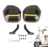 Set 2 Aparatori maini universale moto scuter ATV, Protectii ghidon handguards cu benzi reflectorizante, Negru , TM Motorcycle Parts