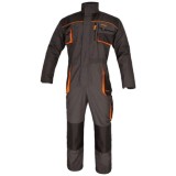 Salopeta de lucru, cu guler inalt, grafit si portocaliu, marimea 50, ART.MAS GartenVIP DiyLine