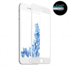 Folie Sticla Apple iPhone 6 Plus/6S Plus Tempered GLASS Protectie Ecran 3D Rama Alba foto