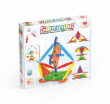 Cumpara ieftin Set de constructie magnetic Supermag Projects Multicolor, 45 piese