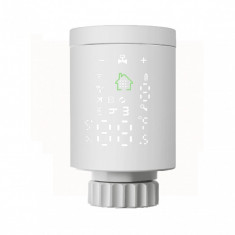 Termostat Electronic Techstar® HY368, Smart, Ecran LED, Protocol ZigBee, Pentru Radiator, Calorifer, Cu Programare, Aplicatie Mobil, Adaptoare Incluse