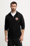 Rip Curl bluză culoarea negru, cu glugă, cu imprimeu, 07EMFL