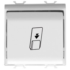 Intrerupator card 2M Gewiss Chorus alb GW10039