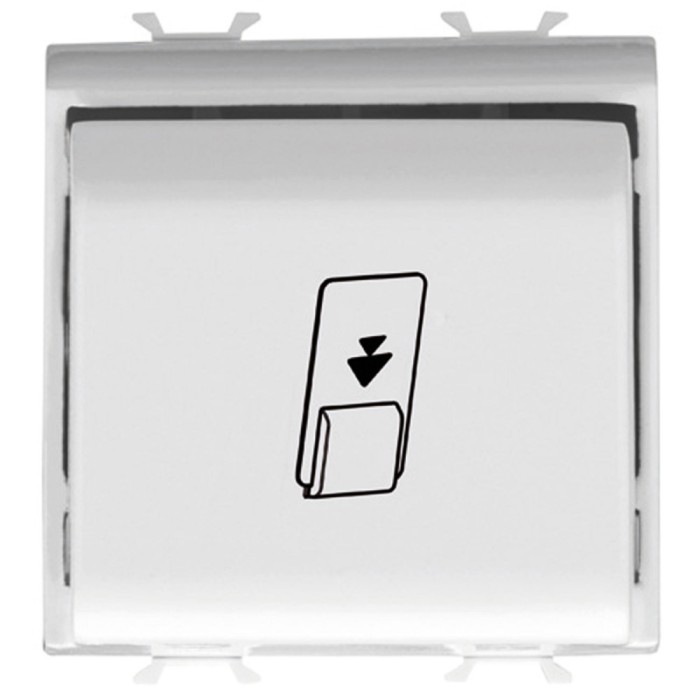 Intrerupator card 2M Gewiss Chorus alb MAT GW15039