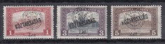 ROMANIA 1919 EMISIUNEA ORADEA PARLAMENT SUPRATIPAR KOZTARSASAG SARNIERA