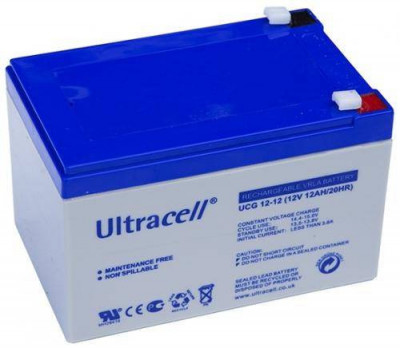 Acumulator 12V 12Ah plumb acid cu gel Ultracell 151.5x99.5x97mm foto