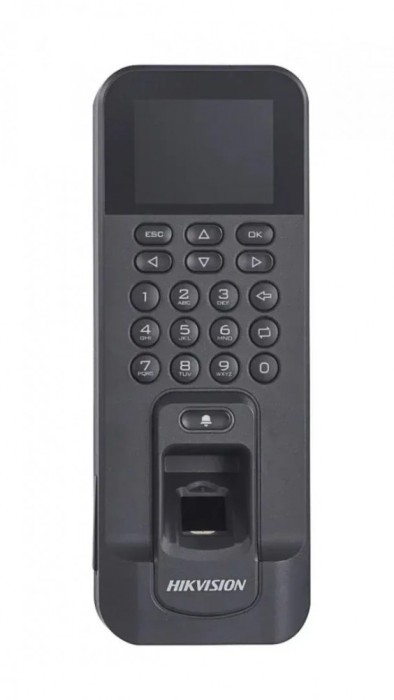 Controler de acces biometric stand alone Hikvision cu tastatura si