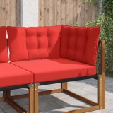vidaXL Perna pentru canapea de exterior 3 pcs Roșu Poliester 900920