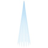 Brad de Craciun pe catarg, 1134 LED-uri, albastru, 800 cm