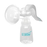 Cumpara ieftin Pompa de san manuala U-Grow, maner ergonomic, biberon inclus, Transparent