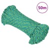 Franghie Barca Verde 4mm x 50m Polipropilena vidaXL Rezistenta UV Uz General Camping Pescuit