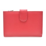 Portofel fucsia, D8346, din piele naturala