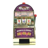 Cumpara ieftin Pusculita Slot Machine cu Lumini si Sunet, Joc de Noroc Tip Casino, Accepta Monede, Cadou Inedit, 19x14x10cm