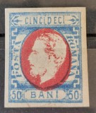 Romania 1872 - Carol l cu Barba 50 bani MLH