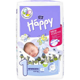 Scutece New Born Nr. 1, 2-5 kg, 42 bucati, Happy, Bella