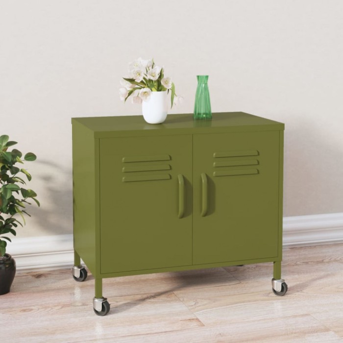 vidaXL Dulap de depozitare, verde măsliniu, 60x35x56 cm, oțel 336261