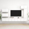 VidaXL Set dulapuri TV, 8 piese, alb, PAL