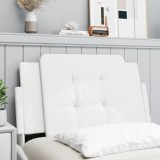 Gossi perna pentru tablie pat, alb, 80 cm, piele artificiala
